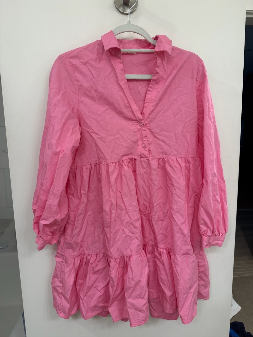 Sunday Pink Tiered Mini Dress